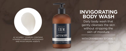 HIGH END MEN FOCUSED GROOMING PRODUCTS.  American Crew Acumen Invigorating Body Wash