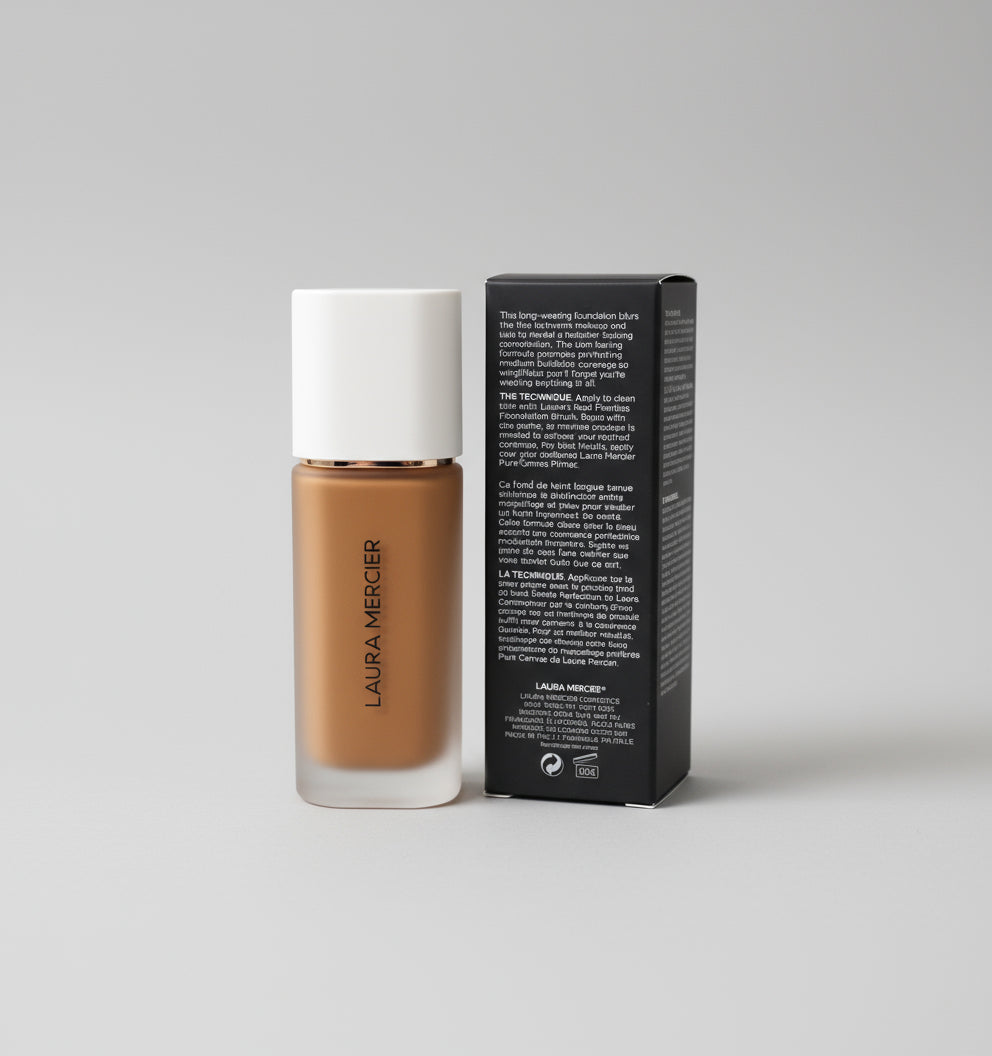 Laura Mercier foundation bottle and packaging