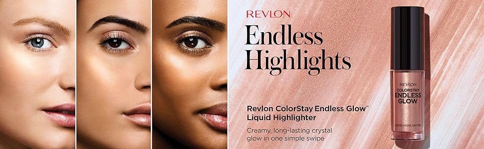 2 Full Bottles Illuminate REVLON COLORSTAY ENDLESS GLOW LIQUID HIGHLIGHTER 0.28 OZ - OPAL